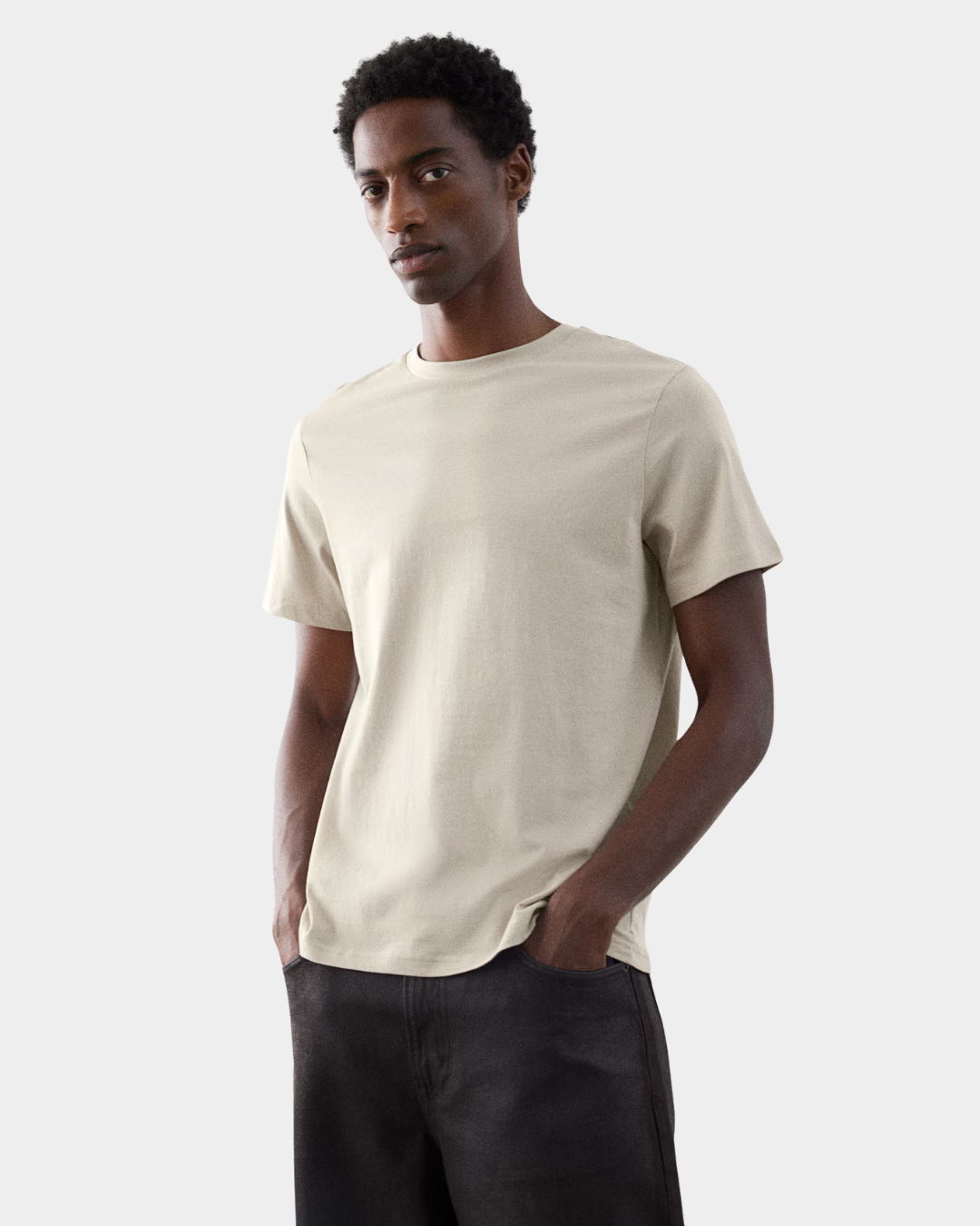 PLANE BEIGE REGULAR TSHIRT