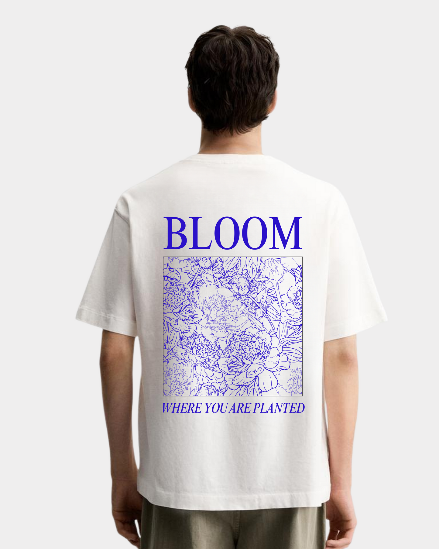 Bloom oversized T-shirt Blue