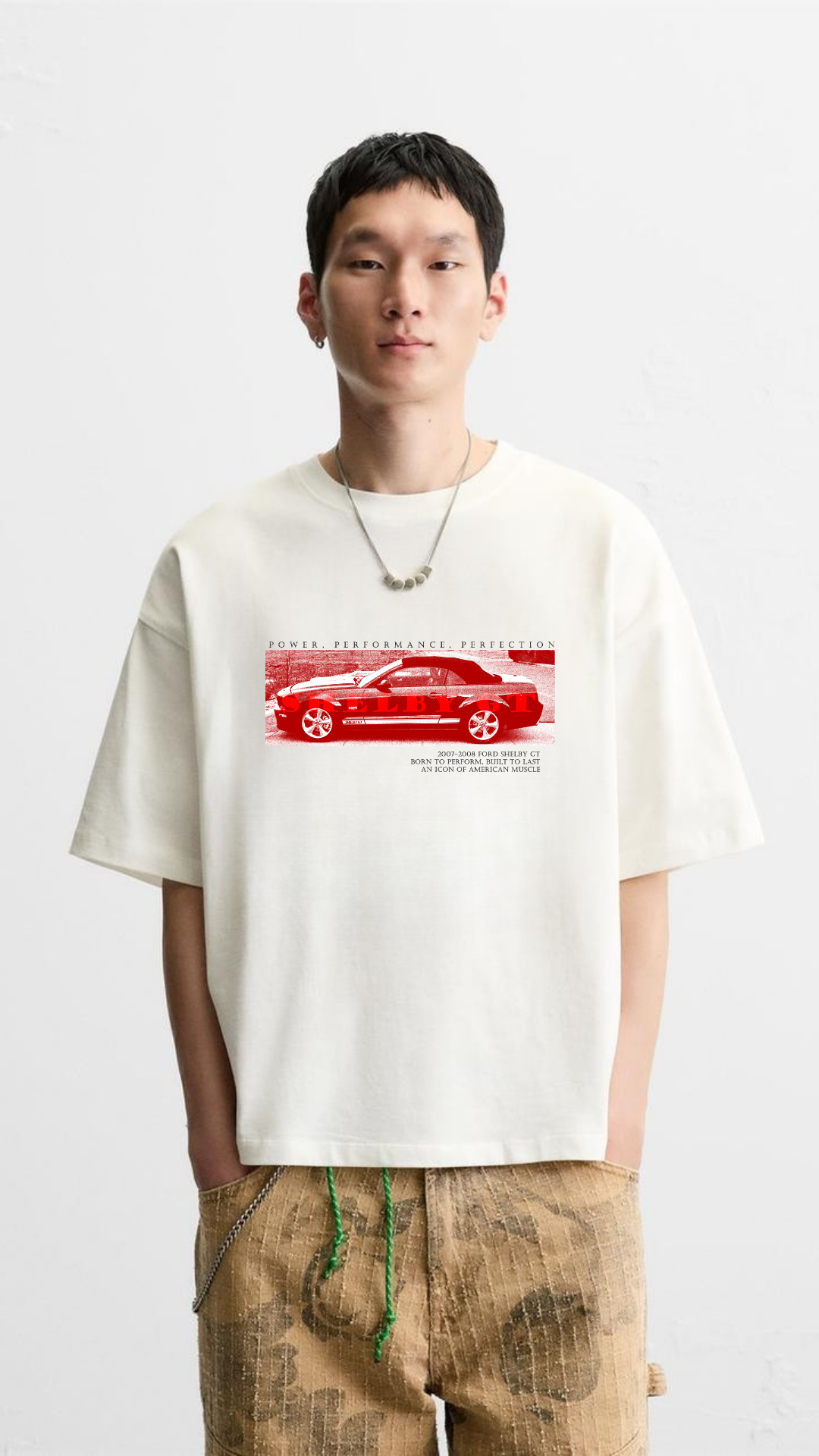Mustang Red  (Down-shoulder)
