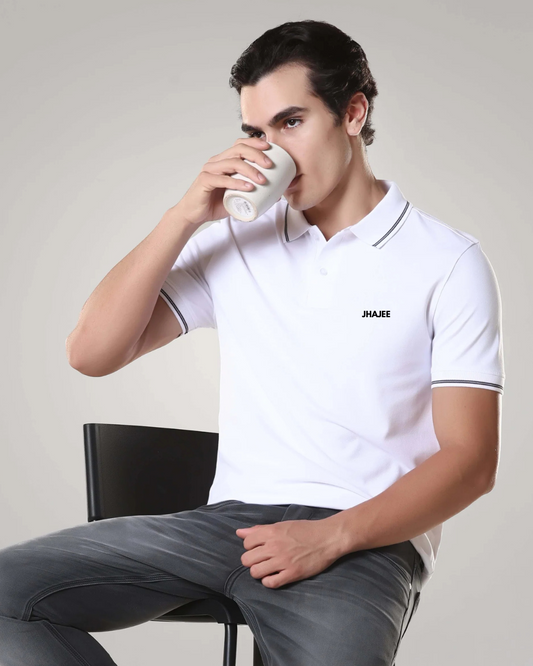 Men's polo White